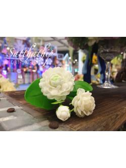 ช่อดอกมะลิติดหน้าอก ประดิษฐ์จากดิน - ช่อดอกไม้ติดหน้าอก - Boutonniere