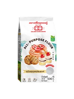 Golden Coins Brand Gluten Free Flour All Purpose Flour แป้งอเนกประสงค์กลูเต้นฟรีตราเหรียญทองคู่ 500 g. (01-8255)