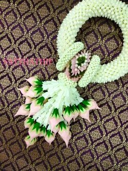 พวงมาลัยดอกพุด - พวงมาลัยดอกพุดประดิษฐ์ - พวงมาลัยประดิษฐ์