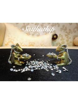 หนูมุสิกะ บริวารแห่งพระพิฆเนศ/หนูถวายพระพิฆเนศ ทองเหลืองแท้ ประดับคริสตัล - Ganesha: Lord of Success