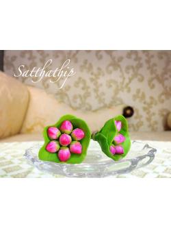 ดอกบัว (กำ) ประดิษฐ์จากดิน - ดอกบัวจิ๋ว - Lotus flower