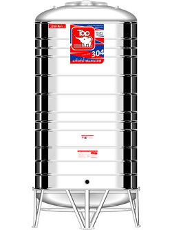 แทงค์น้ำสเตนเลส ตราท๊อปช้าง พื้นนูนทรงสูง รุ่น มอก. ปริมาตร 1250 ลิตร รุ่น TYH 1250 **แถมลูกลอยฟรี**