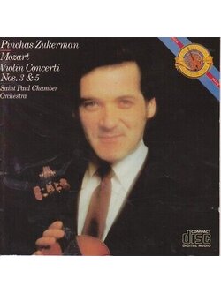 Mozart, Pinchas Zukerman, Saint Paul Chamber Orchestra – Violin Concerti Nos. 3 & 5 / JAPAN / ปกในมีจุดเหลือง / แผ่นสวย