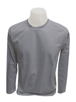 เสื้อยืดคอกลม แขนยาว สีเทาเข้ม