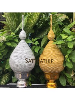 พานพุ่ม - พานพุ่มสักการะ - พานพุ่มเงินทอง - พานพุ่มนพเก้า [ุ8 นิ้ว/ 3,200บาท/คู่]