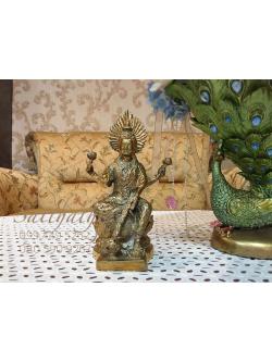 พระแม่ลักษมี ปางคชลักษมี (ทองเหลือง) - Lakshmi Devi