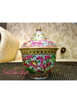 [สินค้าหมด - sold out***] โกศอัฐิ เบญจรงค์ - โถ เบญจรงค์ - โถบรรจุอัฐิ