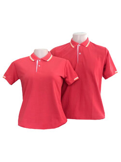 เสื้อโปโลสีส้มโอรส สีพีช ราคาส่ง 3 ตัวขึ้นไป