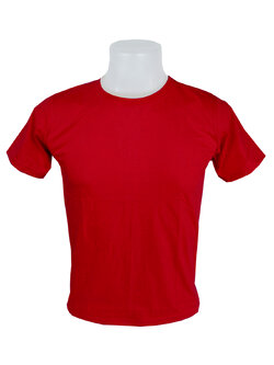 เสื้อยืด สีแดงสด