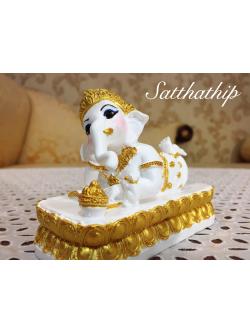 พระพิฆเนศ ปางเสวยสุข (เซรามิก) - Ganesha: Lord of Success