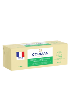 Corman Traditional Butter Unsalted 2.5 Kg. เนยสด Corman 82 % Fat ชนิดจืด (02-7306)