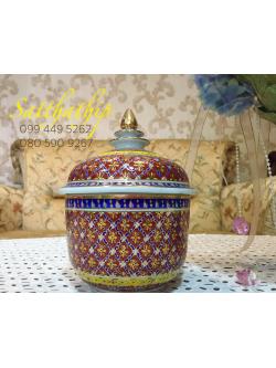 โกศอัฐิ เบญจรงค์ - โถ เบญจรงค์ - โถบรรจุอัฐิ