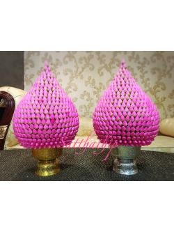 พานพุ่มดอกบัวประดิษฐ์ [ุ8 นิ้ว-ราคา 4,500 บาท/คู่]