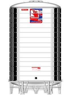 แทงค์น้ำสเตนเลส ตราท๊อปช้าง พื้นนูนทรงมาตรฐาน ปริมาตร 3500 ลิตร รุ่น TR 3500 **แถมลูกลอยฟรี**