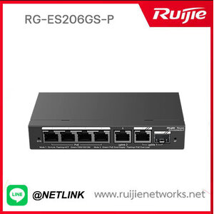 Reyee Cloud Managed Smart Switch for IP surveillance รุ่น RG-ES206GS-P