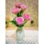 แจกันดอกกุหลาบ สีชมพู ประดิษฐ์จากดิน - ดอกกุหลาบ - Rose Flower
