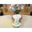 พวงมาลัยผ้า ดอกมัม สีขาว บนพานเงิน/ทอง - พวงมาลัยผ้า - Fabric garland