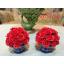 พานพุ่มดอกกุหลาบ - พานพุ่มดอกกุหลาบ (สีแดง) ประดิษฐ์จากดิน - Rose Flower - Phan bush