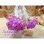 พวงมาลัยผ้า ดอกมัม สีขาว,ม่วง (สีประจำวันเสาร์) - พวงมาลัยผ้า ประจำวันเสาร์ - Fabric garland