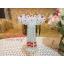 พวงมาลัยคริสตัล ยกดอก สีโทนขาว แดง - Crystal Garland