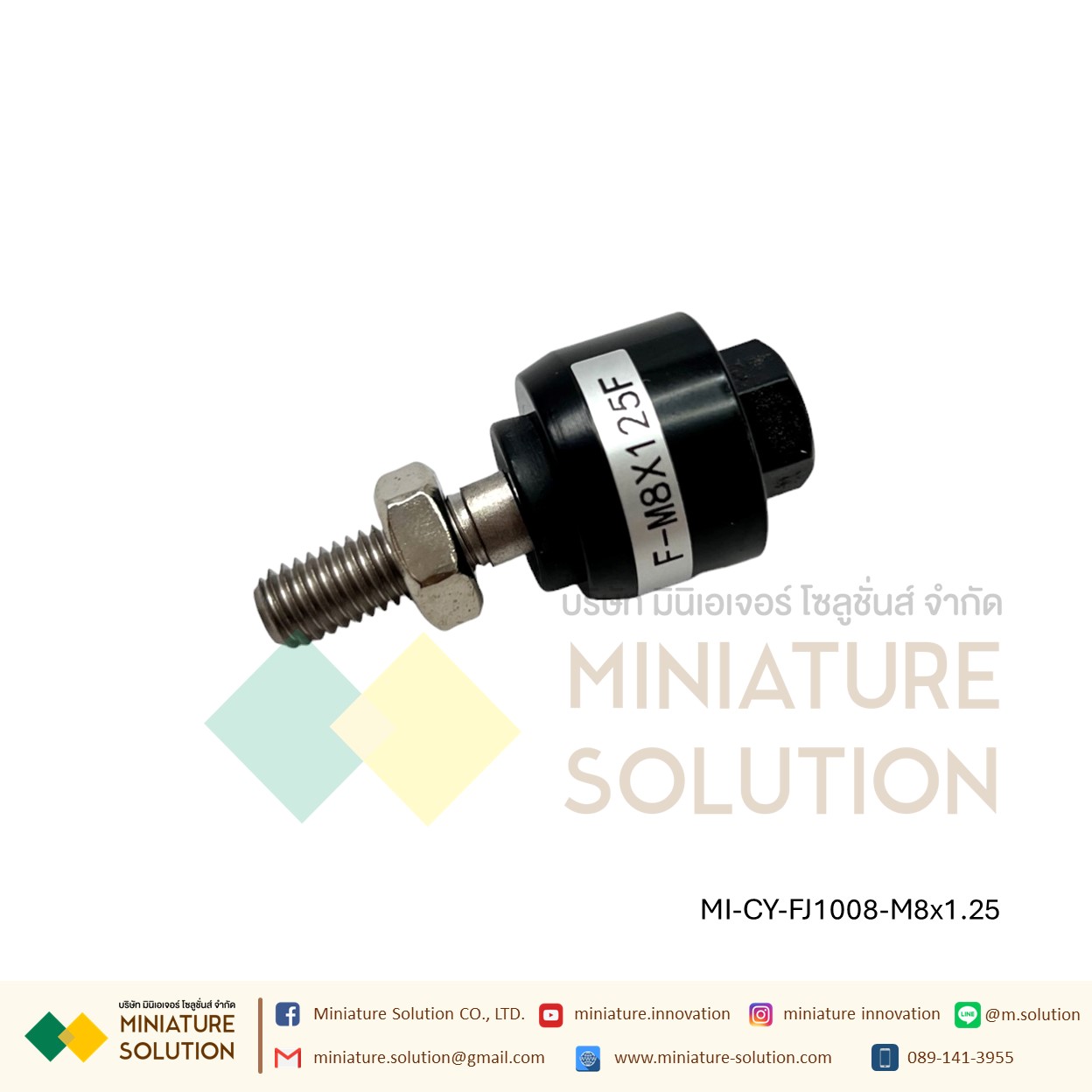 FJ10 JA FD Series- ข้อต่อปลายแกน โฟลดิ้งจ๊อย ข้อต่อกระบอกลม M3 M4 M5 M6 M8 M10 M12 M14