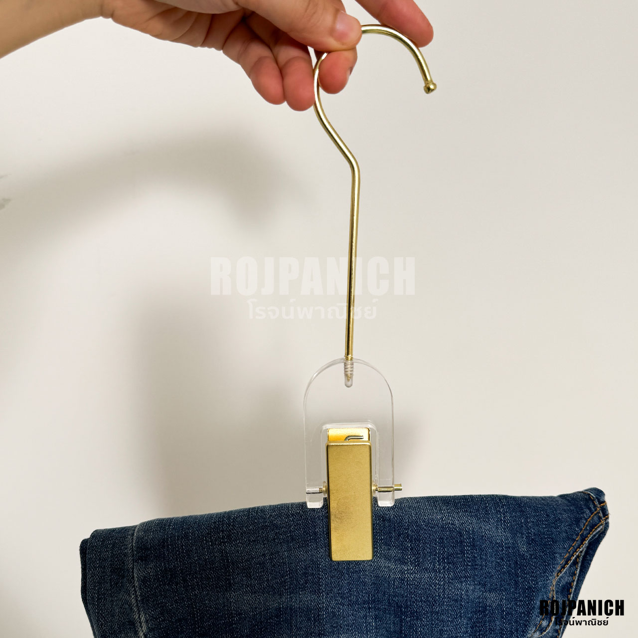 ไม้หนีบกิ๊บทอง ตะขอยาวทอง