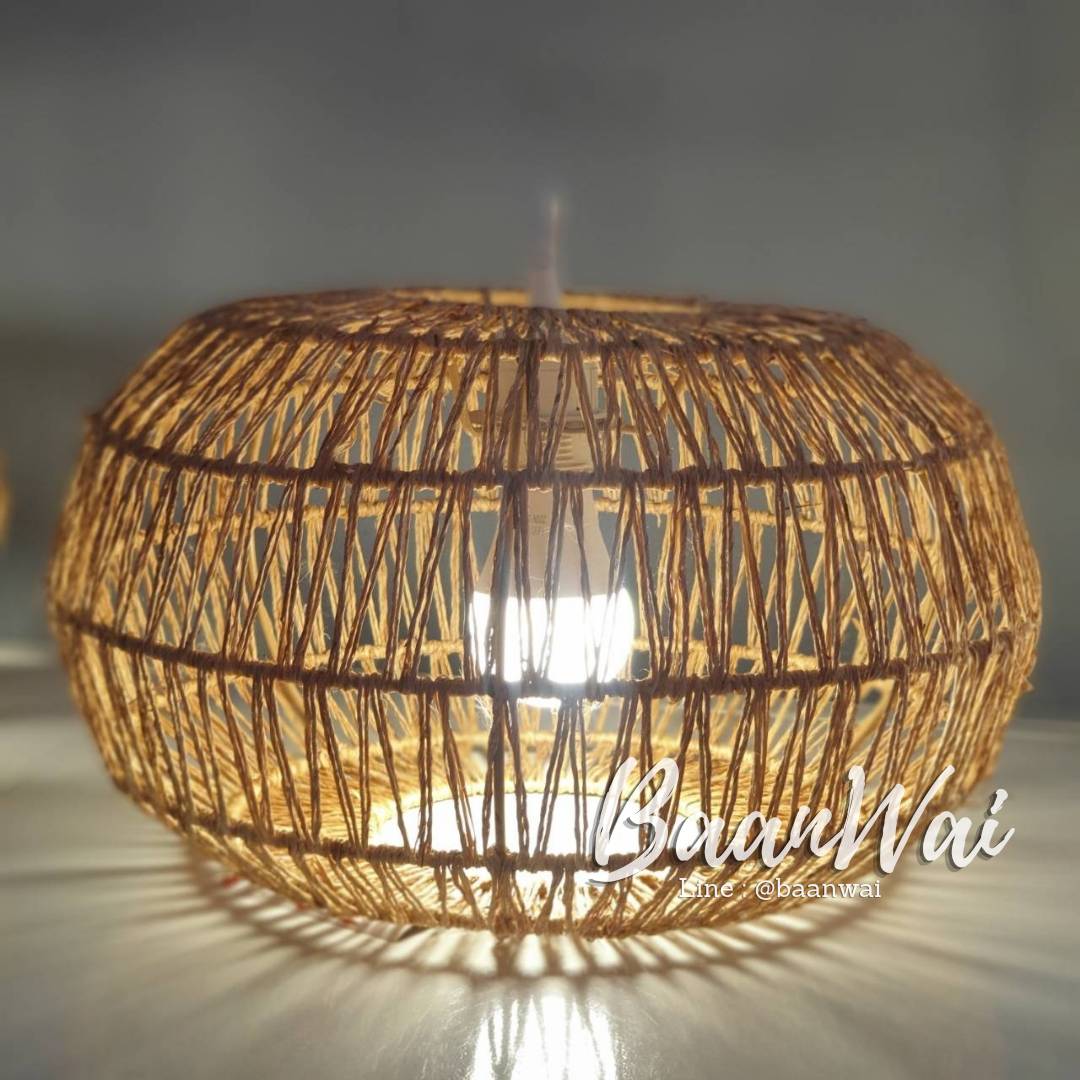 โคมไฟบอล เชือกสาน มี 3 ขนาด