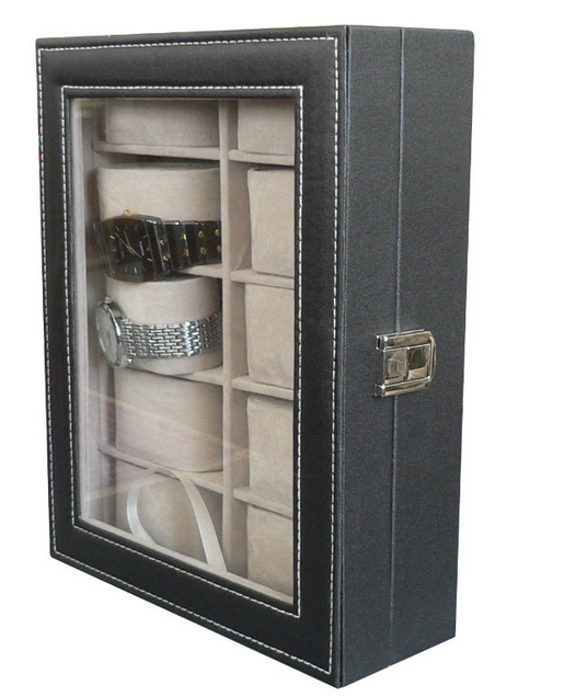 กล่องใส่นาฬิกา10 เรือนฝากระจก,กล่องใส่นาฬิกา