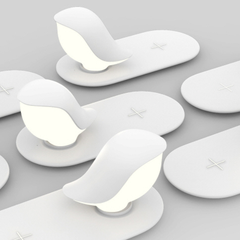 แท่นชาร์จไร้สายและโคมไฟกลางคืนในตัว,แท่นชาร์จไร้สาย