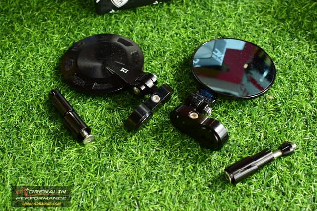 กระจกปลายแฮนด์ CNC racing สำหรับ M821 2018+ แบบกลม สีดำ รุ่น Rocket