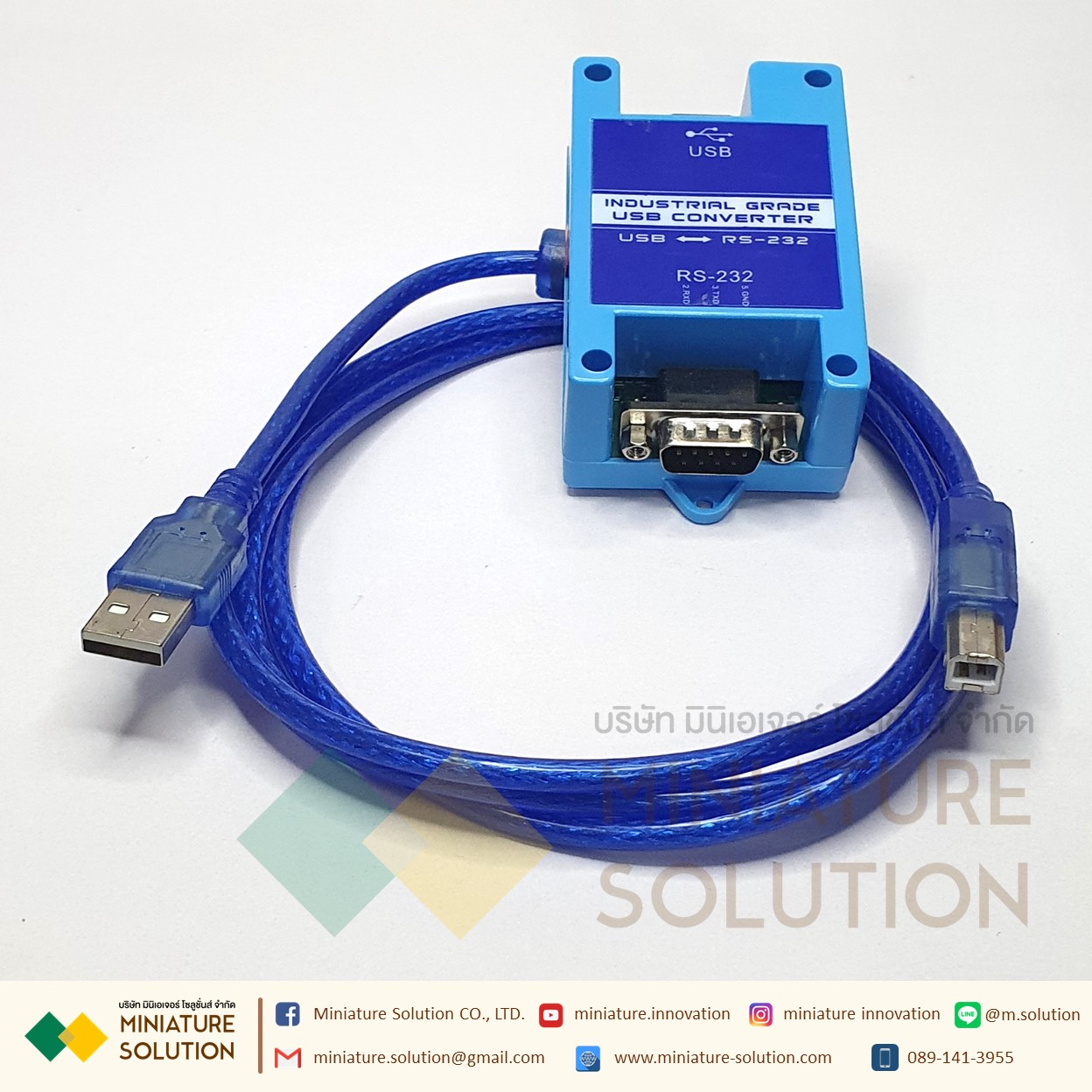 Industrial grade USB to RS232 protocol converter USB โหลดโปรแกรม PLC จีน บอร์ด MitsuUSB TO RS232 serial port converter ใช้เชื่อม PLC RS232 (JPX-6011) (USB-RS232)