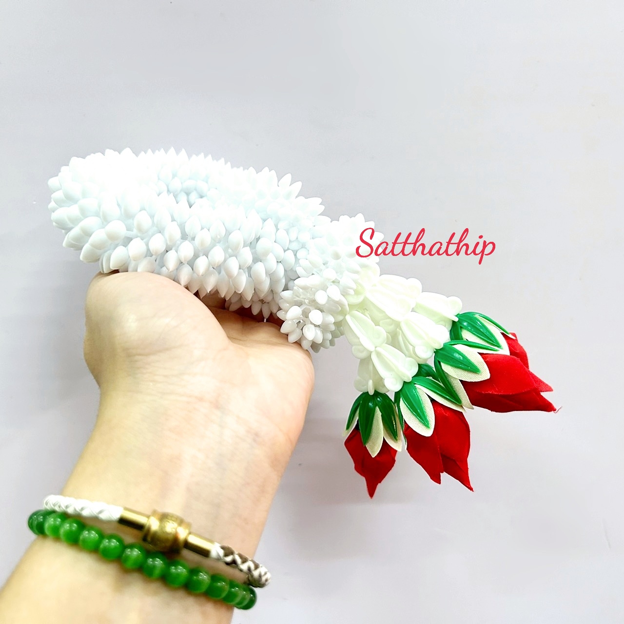 พวงมาลัยดอกพุด - พวงมาลัยดอกพุดประดิษฐ์ - พวงมาลัยประดิษฐ์