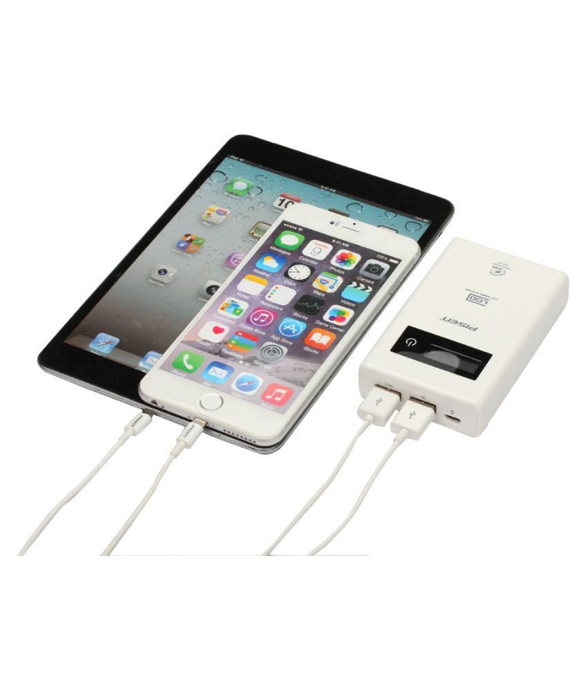 PISEN แบตสำรองแท้ 7,500 mAh พาวเวอร์แบงค์ LCD Power Station รุ่น TS-D110 จอ LCD แสดงผล ชาร์จเร็ว 2.4A สวิตซ์ทัชกรีน Dual USB คู่ 5V-2A เก็บประจุเต็มที่ได้ยาวนาน พกพาสะดวก ฟรี!! สาย Micro USB - สีขาว