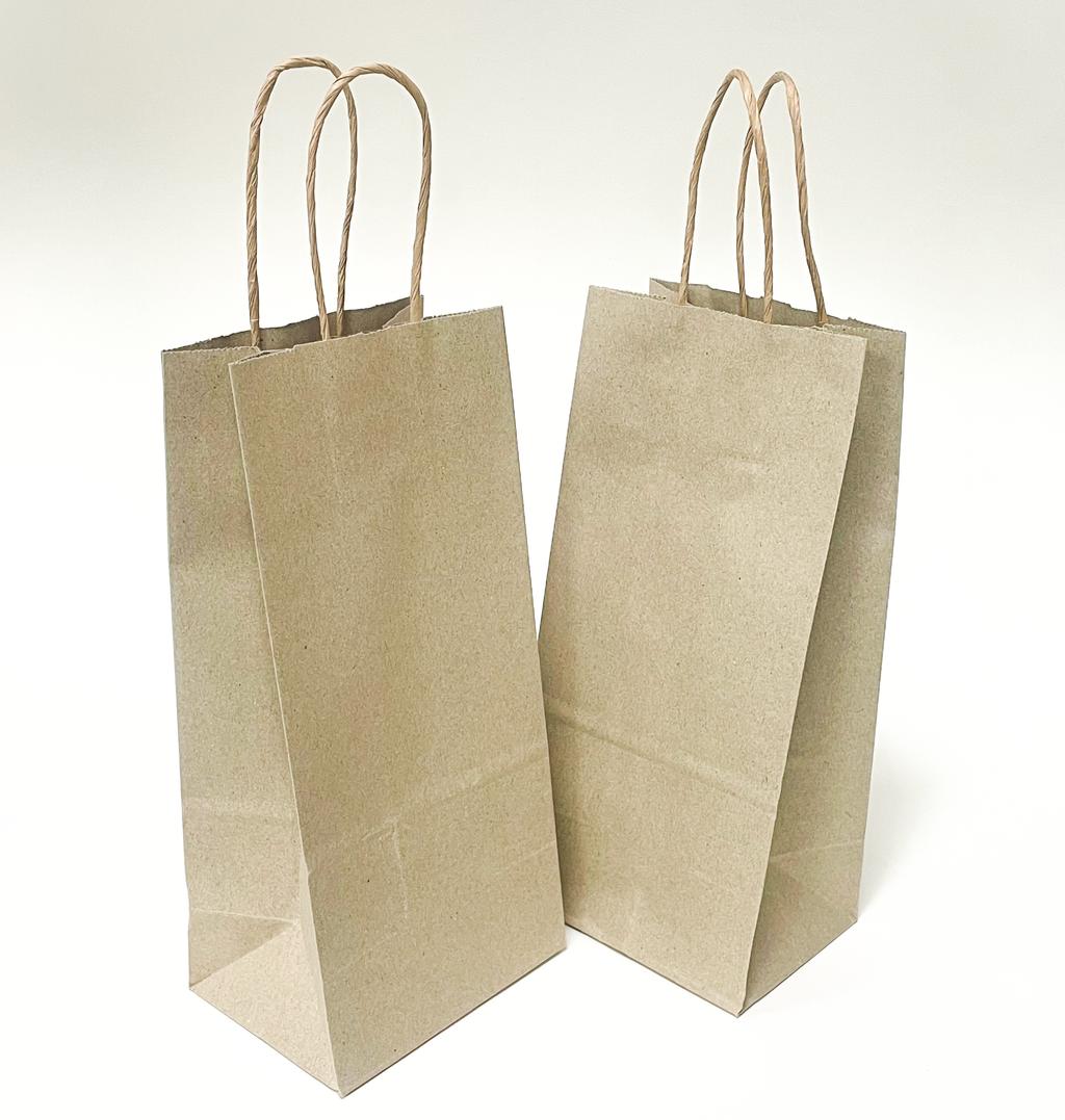 ถุงหูหิ้วกระดาษน้ำตาล 13 x 9.5 สูง 28 ซม. แพค 25 ใบ (09-9076)