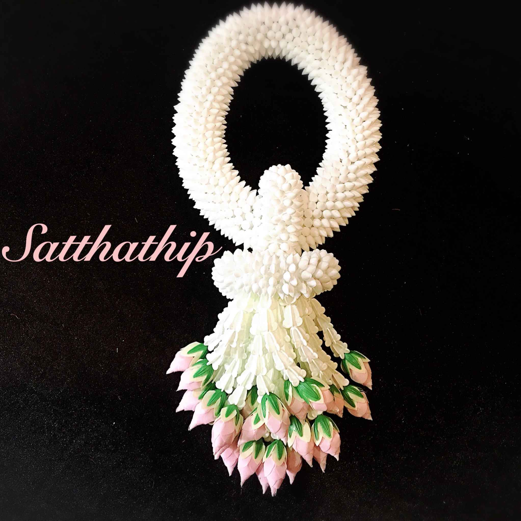 พวงมาลัยดอกพุด - พวงมาลัยดอกพุดประดิษฐ์ - พวงมาลัยประดิษฐ์