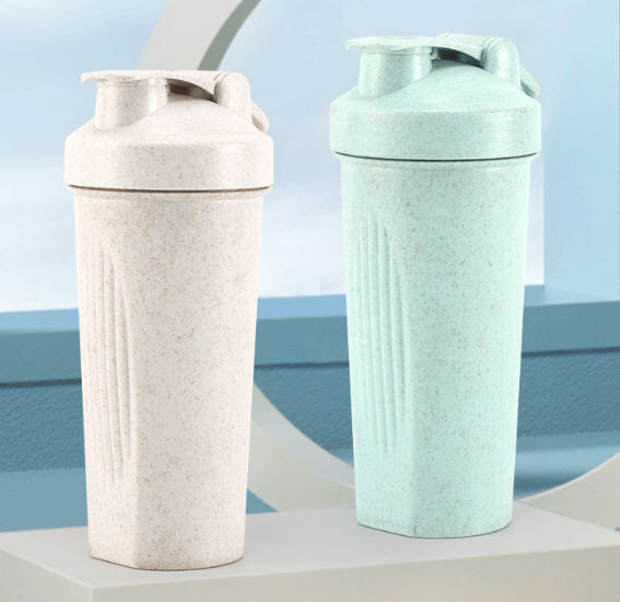 กระบอกเชค,แก้วเชคฟางข้าวสาลี,600ml