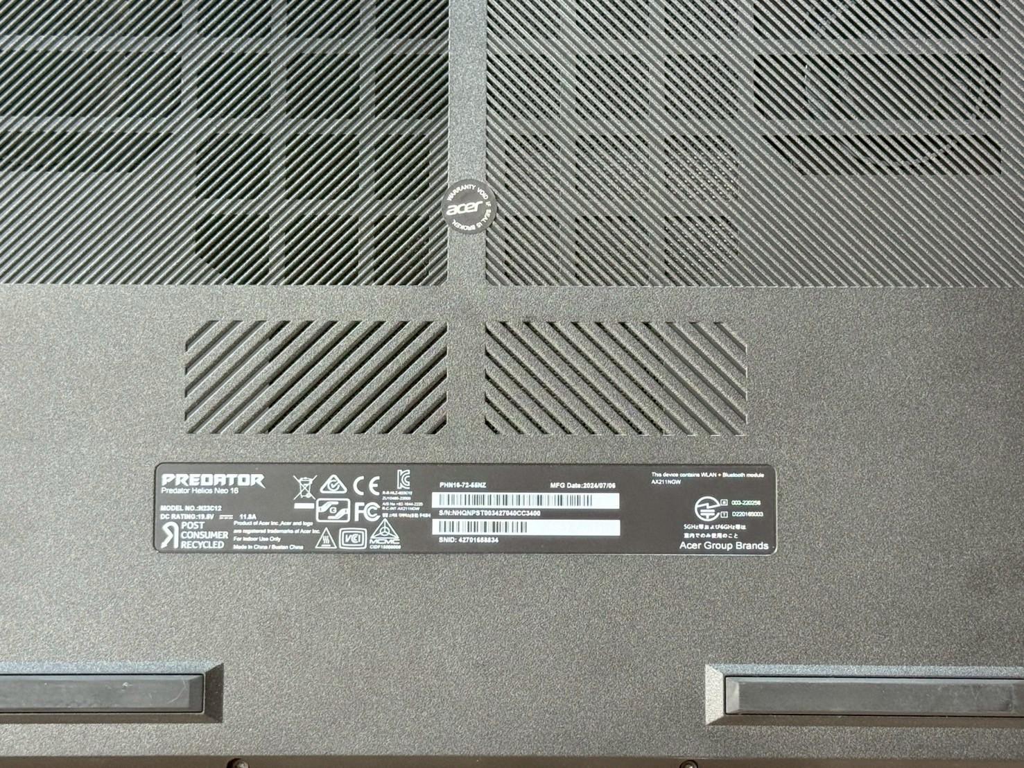 ACER PREDATOR HELIOS NEO 16 PHN16-72-55NZ (ABYSSAL BLACK)