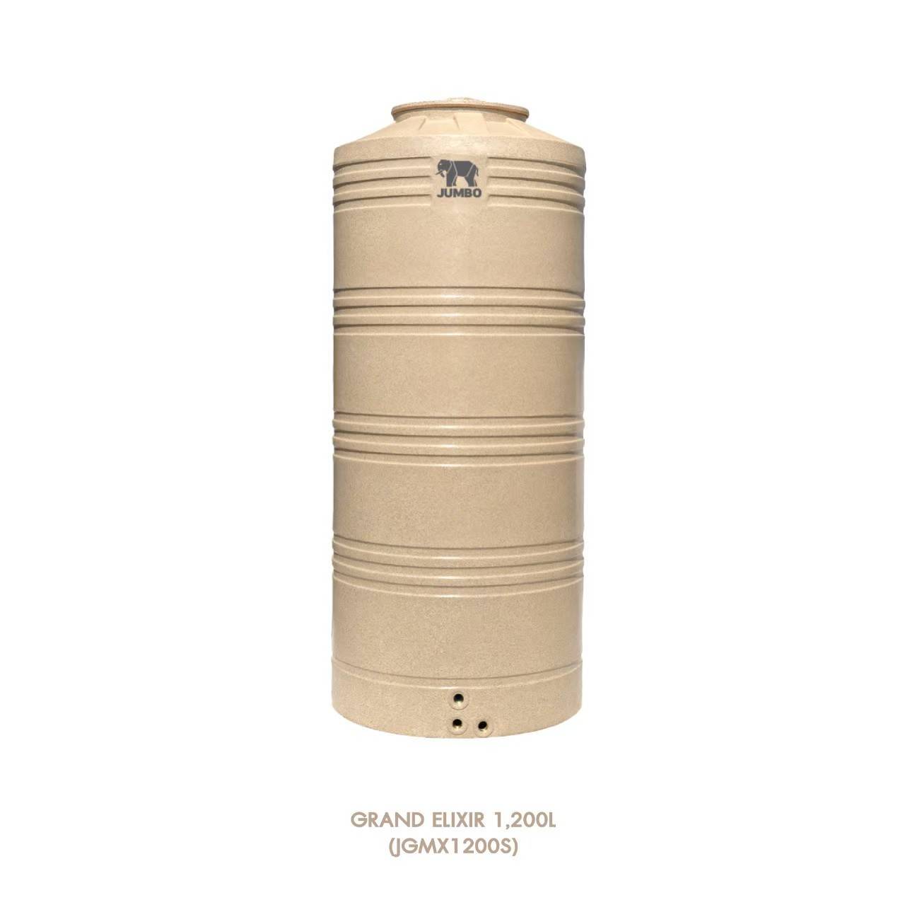 ถังเก็บน้ำบนดินPE จัมโบ้ Grand Elixir ขนาด 1200 ลิตร รุ่น JGMX1200S/T ป้องกันตะไคร่น้ำ **แถมลูกลอยฟรี**