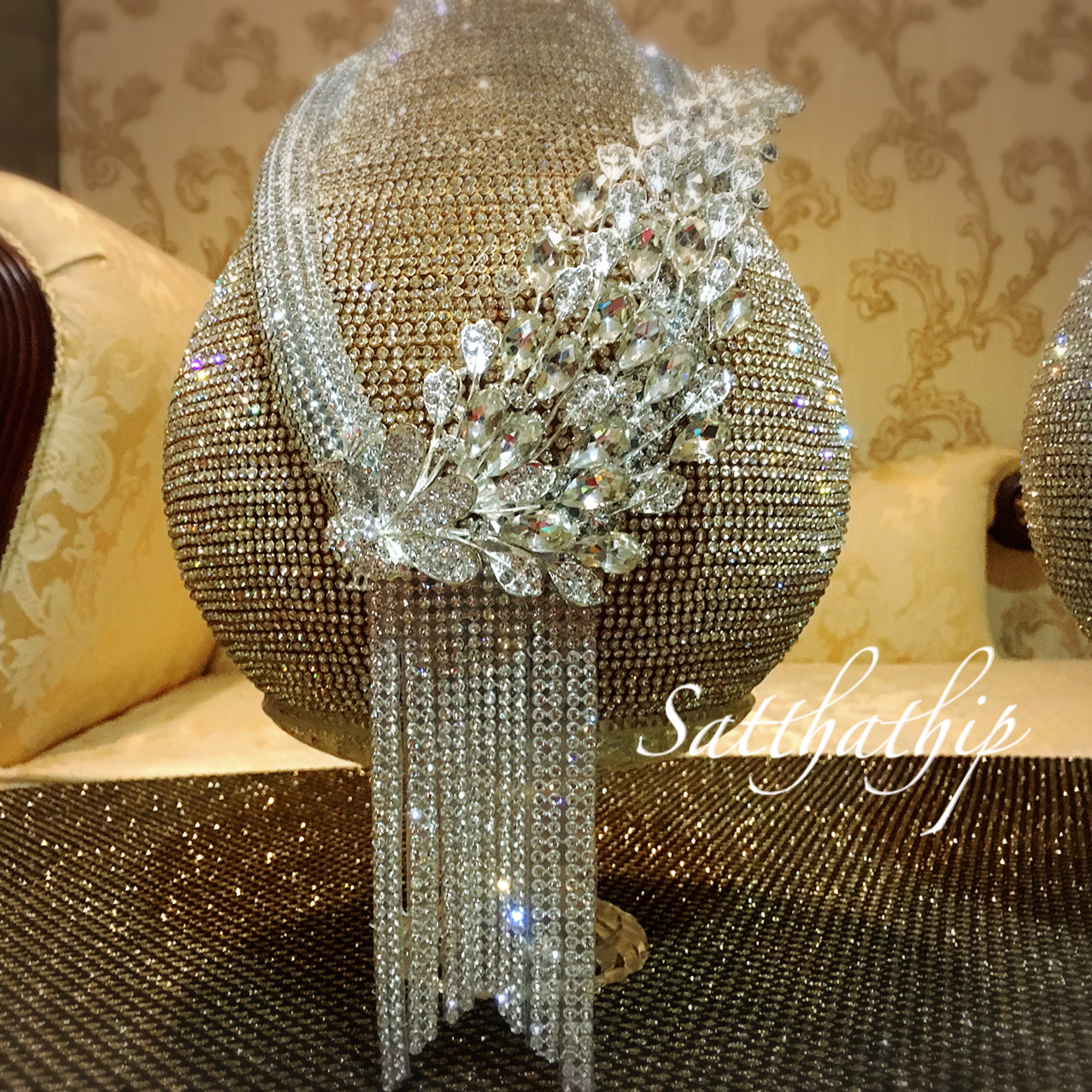 พานพุ่ม - พานพุ่มสักการะ - พานพุ่มเงินทอง - Phan bush