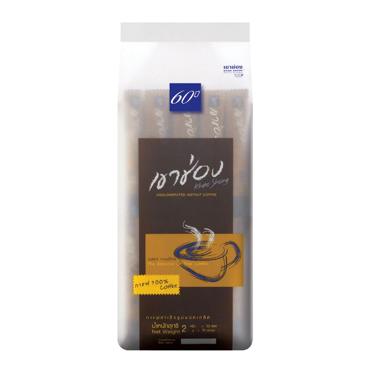 กาแฟเขาช่อง สติ๊ก ชนิดเกล็ด 2 กรัม (2 g. x 50 ซอง) (05-9326)