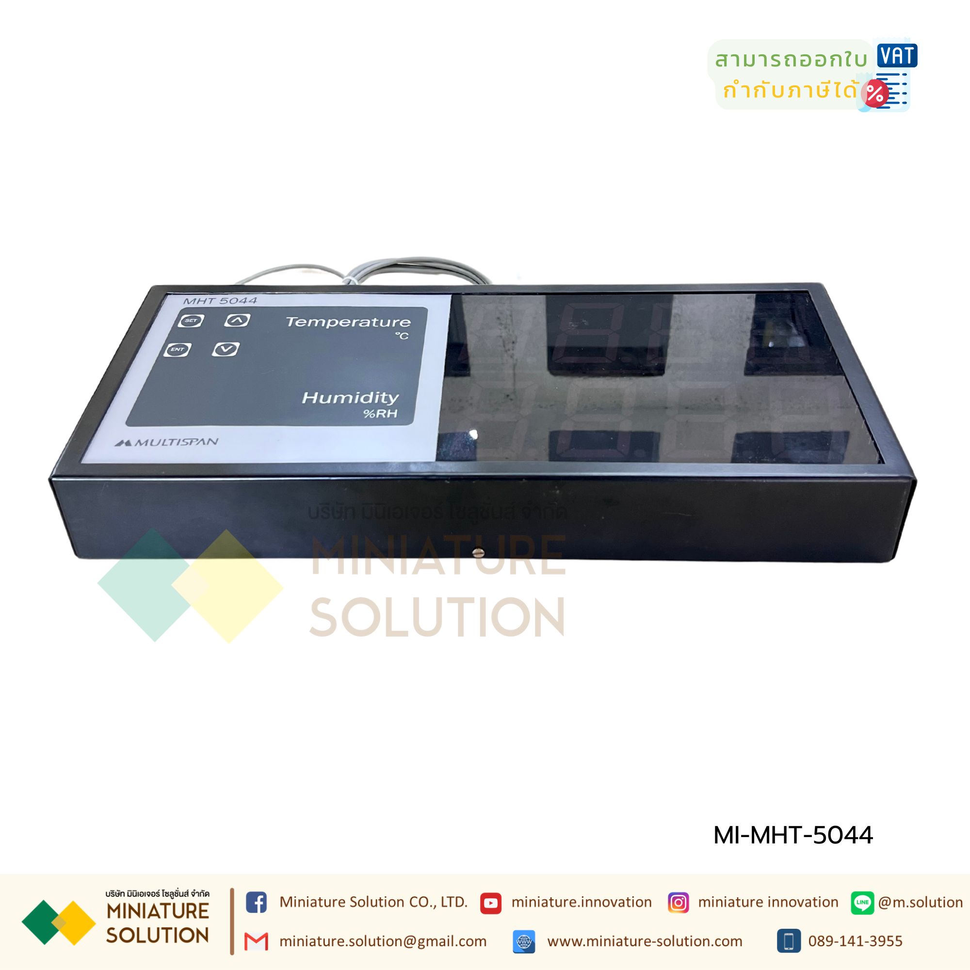 Jumbo Display - Humidity & Temperature with RS- 485 MODBUS (2.25" Display - Single side) with RH-100 sensor