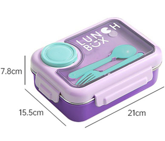 กล่องข้าวสแตนเลส,กล่องข้าวสแตนเลส2ช่อง,750ml