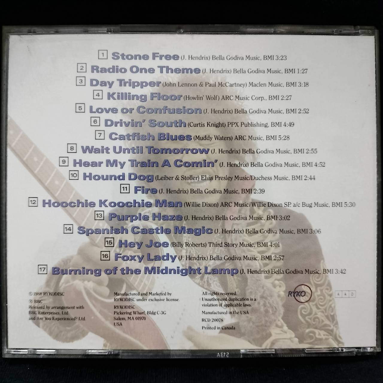 The Jimi Hendrix Experience – Radio One / USA / มีรอยบ้าง