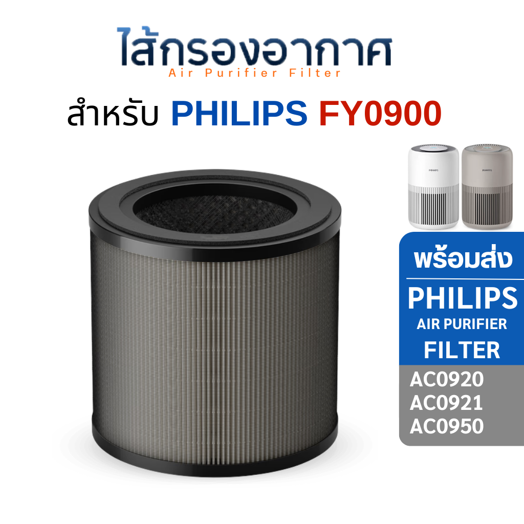 Philips ไส้กรองอากาศ สำหรับ AC0920 AC0921 AC0950 AC0951 HEPA Filter FY0900 Air Purifier เครื่องฟอกอากาศ ฟิลิปส์