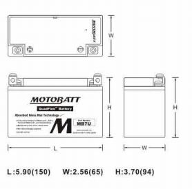 แบตเตอรี่ Motobatt รุ่น MB7U