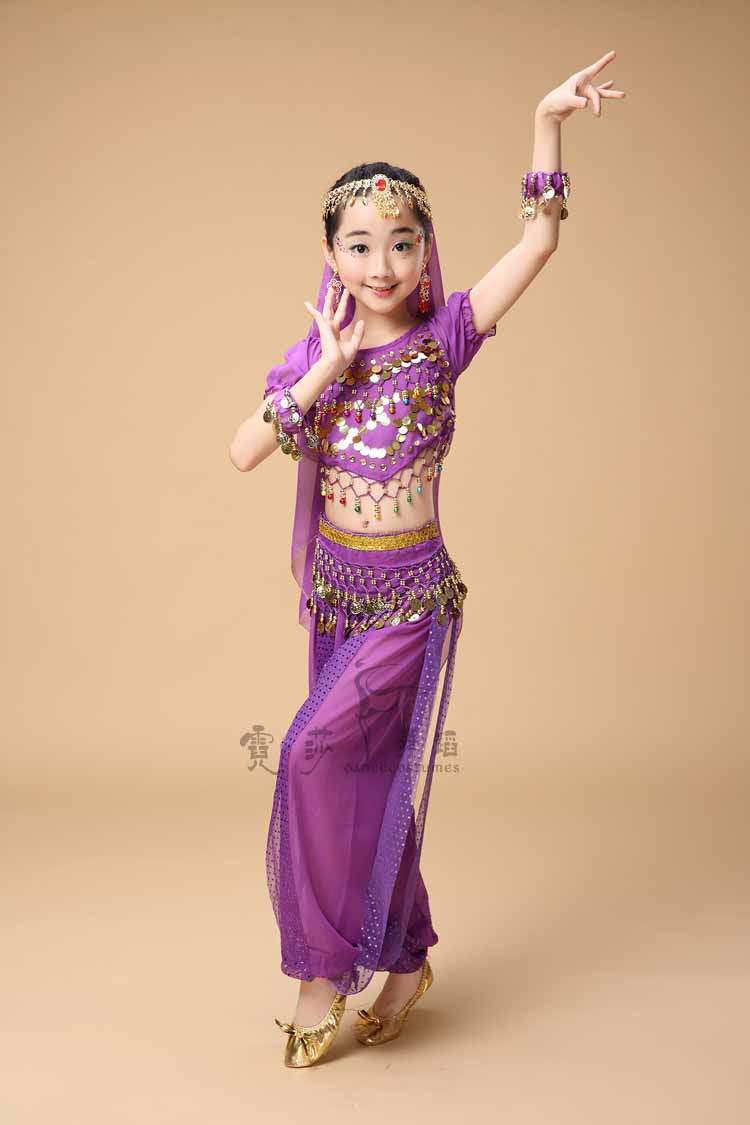 ชุดแม่มดน้อยโรซี่ ชุดอินเดียเด็กสีม่วง รวมเครื่องประดับ ไซส์ S M L XL