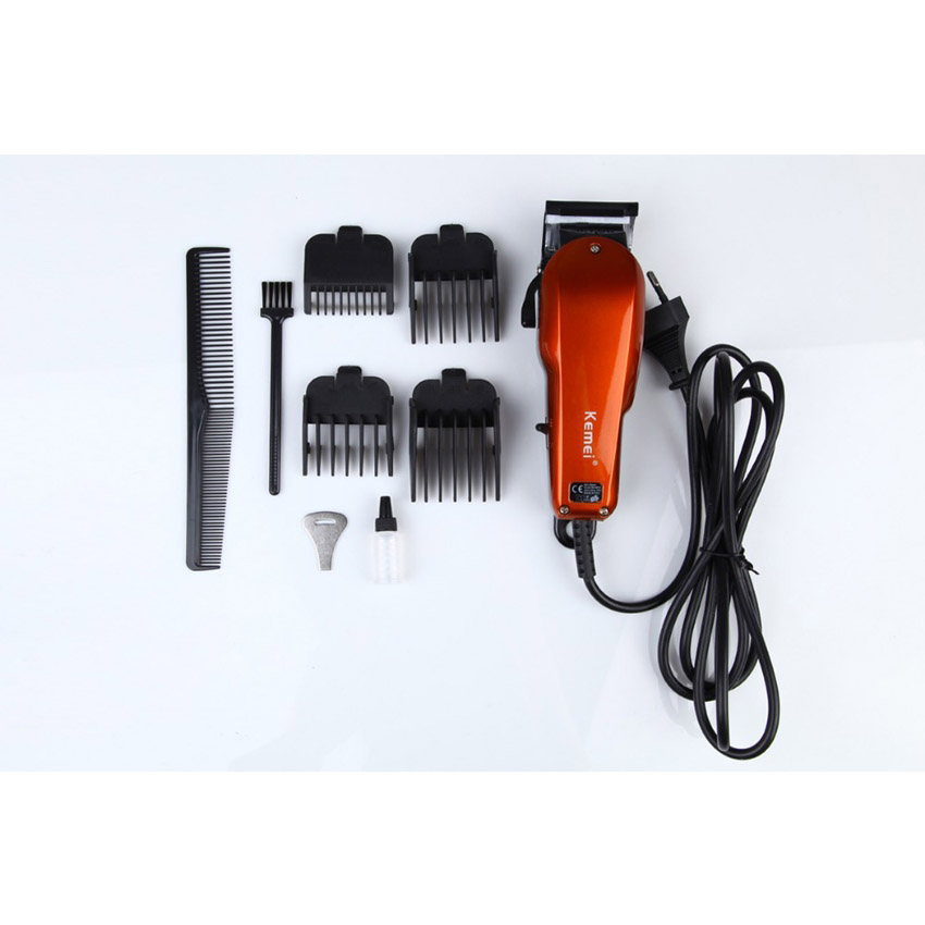 Kemei-9012 ปัตตาเลี่ยนแบบมีสาย สำหรับช่างตัดผมมืออาชีพ หัวตัดสเตนเลส