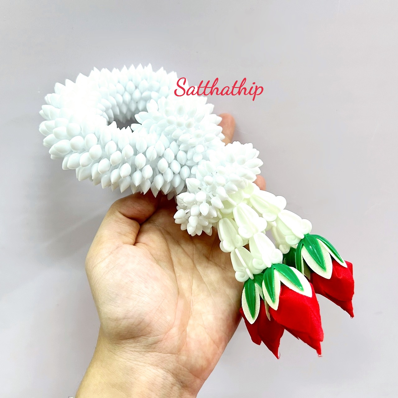 พวงมาลัยดอกพุด - พวงมาลัยดอกพุดประดิษฐ์ - พวงมาลัยประดิษฐ์