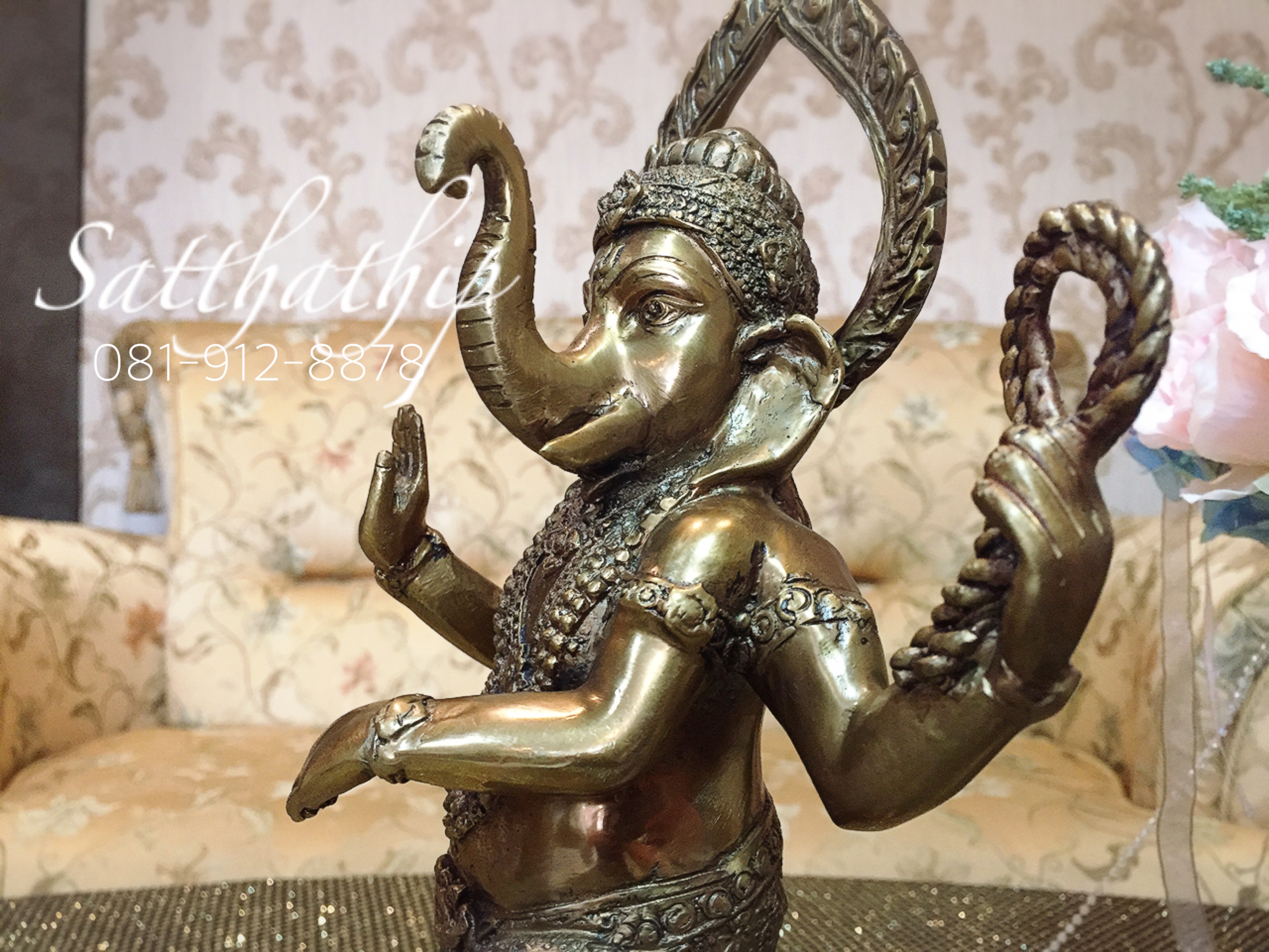 พระพิฆเนศ ปางพระนฤตยะ คณปติ/พระพิฆเนศ ปางร่ายรำ (ทองเหลือง) - Ganesha: Lord of Success