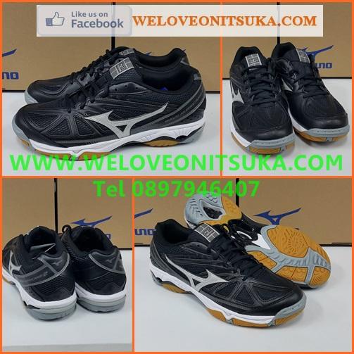 Mizuno Wave Hurricane2 สีดำคาดเงิน รองเท้า Indoor ยอดนิยม สีสวย โดดเด่น นุ่มใส่สบายเท้า เบา น่าใช้ V1GA164003